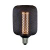 נורה מעוצבת גימור שחור TIFFANY ROLL E27 4W תאורת אווירה חמה