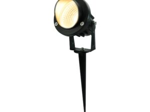 דוקרן לד לגינה שחור 8W 12V כבל 1.5 מטר אור חם