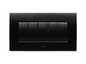 'מסגרת ניסקו סוויץ EDGE שחורה 6 מודול