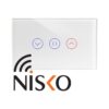 מתג טאץ’ חכם לתריס זכוכית לבנה 3 מודול WIFI