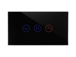 מתג טאץ' חכם לתריס זכוכית שחורה 4 מודול WIFI