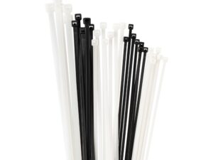חבק ניילון שחור 100 יח' 380X4.8MM