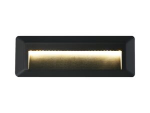 צמוד קיר שחור LOTUS-V 2W IP65 3CCT