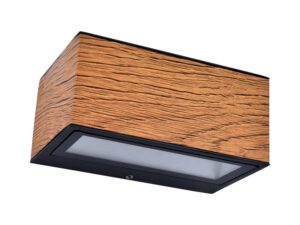 צמוד קיר עץ אגוז GEMINI-WOOD UP&DOWN LUTEC 11W IP54 אור חם