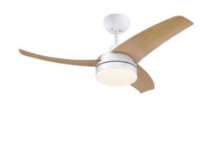 מאוורר תקרה 42" Longwood מנוע DC לבן+דמוי אלון